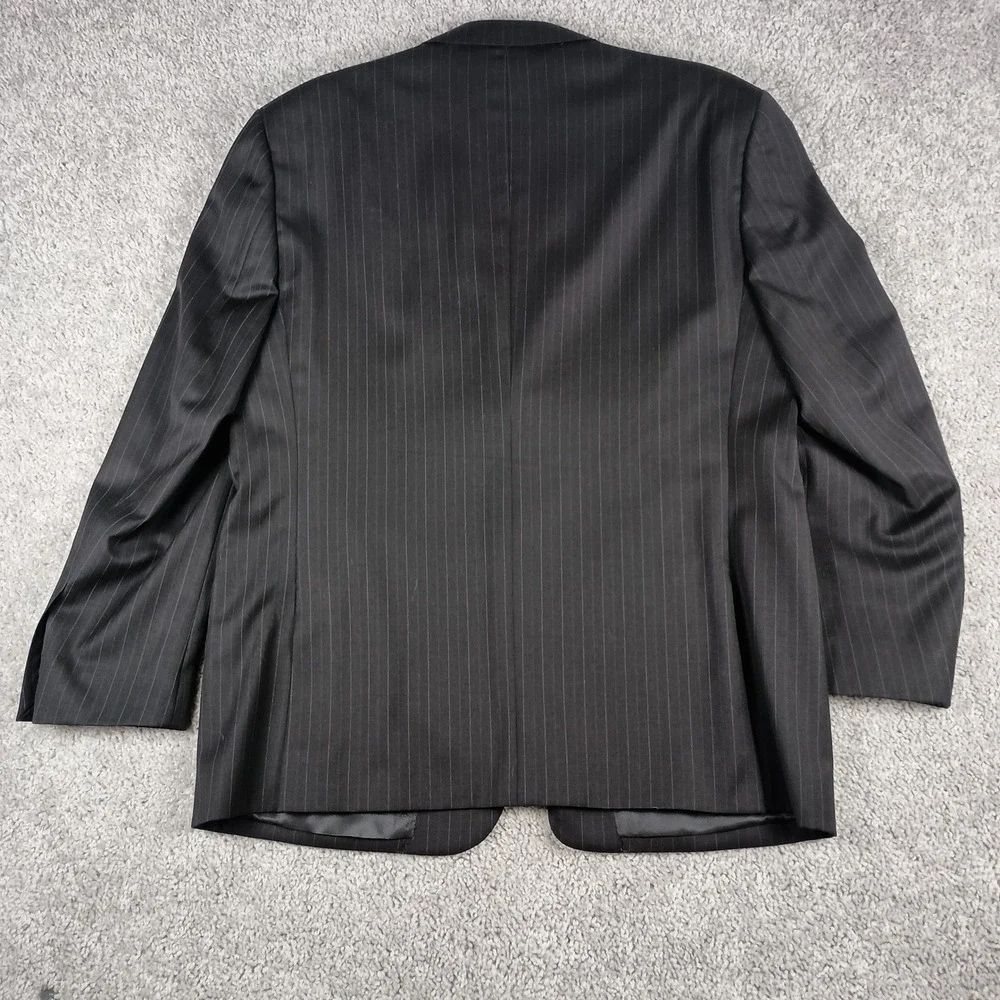 Pronto Uomo Blazer 42 Short Mens Charcoal Grey Pinstripe 100% Woo